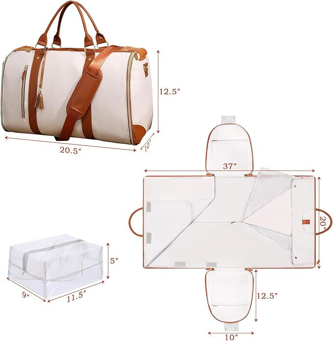 Aurora™ - 2 in 1 Premium Duffeltasche/Reisetasche aus Leder
